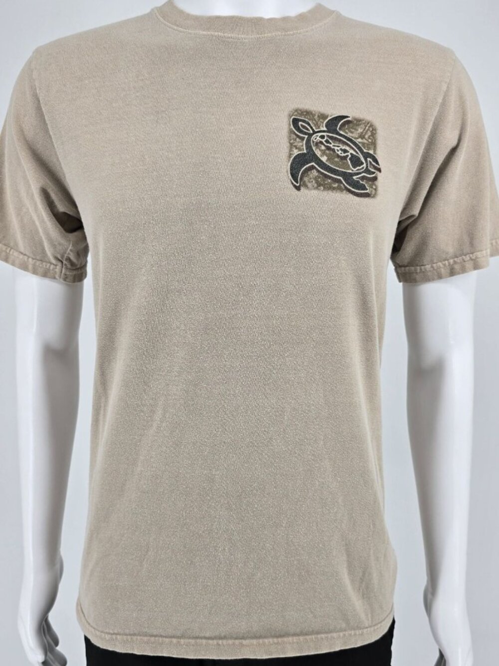 2015 Crazy Shirts Hawai'i Kauai Sea-Turtle Kona Coffee Dyed Graphic T-Shirt (S)